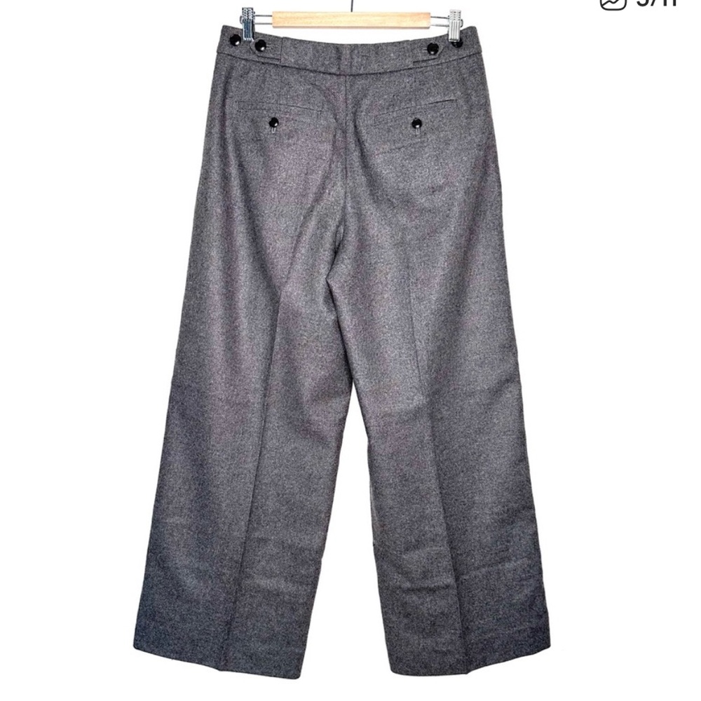 NWOT Madewell The Harlow Low-Slung Wool Wide-Leg Pant Mid Gray Melange Size 6 - Picture 9 of 13